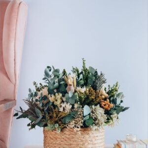 Cesta Seco Oliva Beige - Allbouquets