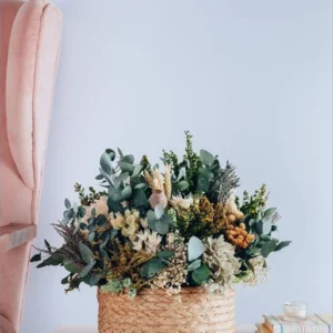 Cesta Seco Oliva Beige - Allbouquets