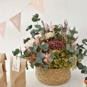 Cesta Seco Vino Marfil - Allbouquets